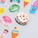 Sticker plastic holography "Sweets and desserts" mix 14.5x26 cm
