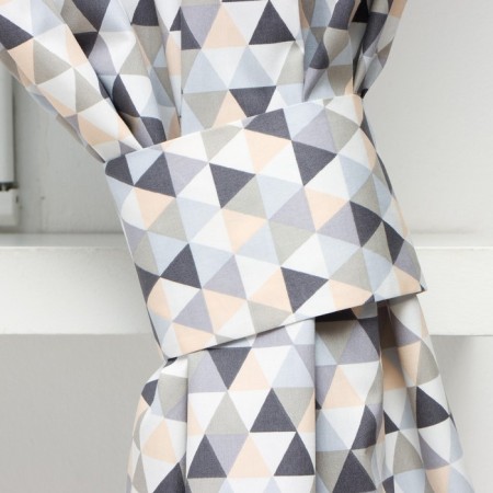 Curtains for the kitchen Ethet Triangles 149x180 cm - 2 pcs, grabbing - 2 pcs, 80% HL, 20% PE-2