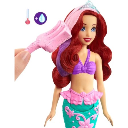 Doll "Little Mermaid - Color Splash", changes color, 35 cm-3