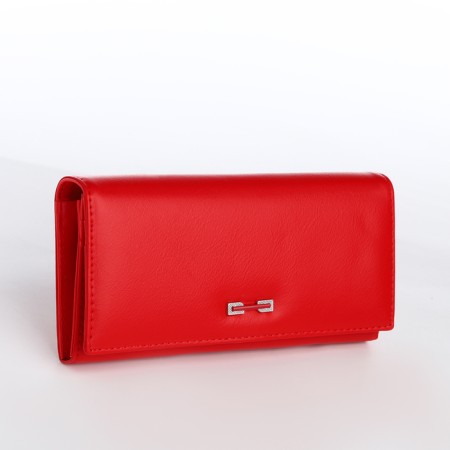 Women's wallet on magnet, red color