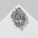 Brooch "Empress" drops, color in silver
