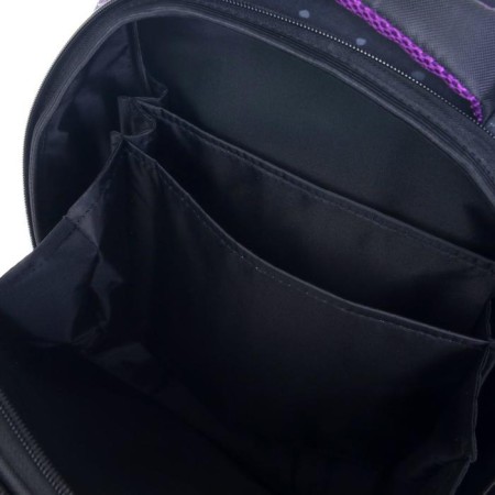 School backpack 38 x 30 x 16 cm, ergonomic back, stavia "avocado", black/lilac-10