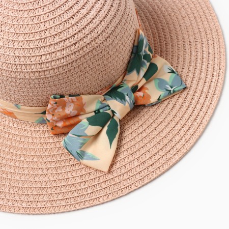 Hat for girls, pink color, size 52-2