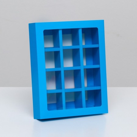 Box for sweets, 12 pcs, blue, 19 x 15 x 3.5 cm