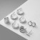 Earrings "Kuffa" Actual, Color silver, set