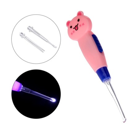LES-02 ears cleaning wand, LED lighting, 3 nozzles, from batteries, dog