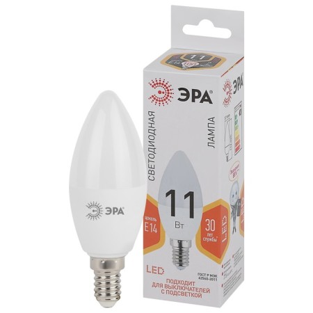 LED LED era Standard "candle", 11 W, E14, 880 lm, 2700k, glow warm white-1