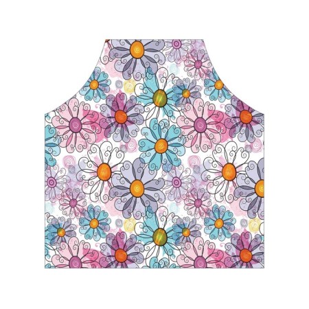Apron kitchen with a photo print "Flower patterns", adjustable, size OS-2