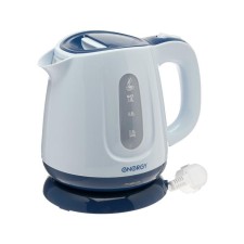 Electric kettle Energy E-234, plastic, 1 l, 1100 watts, white-blue