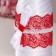 Decoration for champagne "Carmen", red-white