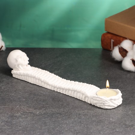 Bowling stand - Skull candlestick 25x5cm