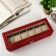 The casket to the leatherette to the clock 6 departments "burgundy python with veins" 11x31x7.5 cm
