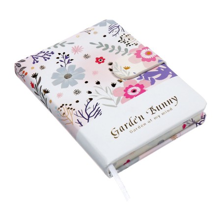 Notebook Gift Book 96l, line, with a knife, cut with a pattern of the cover, flowers (12.9x9cm) 10539-2