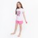 Kit for girls, white/pink color, height 140