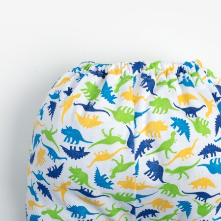 Sliders for a boy, white color/dinosaurs, height 80 cm-1