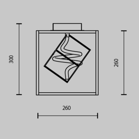 Ceiling lamp Maytoni Mod345CL-L9BS3K MEMBRANE, 260x260x300 mm, LED, 9W, 540LM, 3000K, Brass color-6