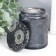 Bank for candles glass with a “flower” lid, cylinder, galvanic 9x7x7 cm