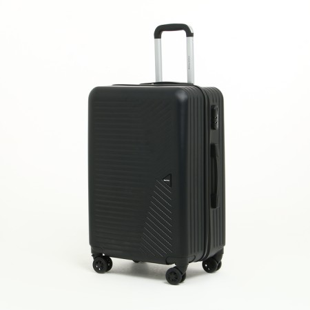 Average suitcase 24 "on a zipper, code lock, 4 wheels, black color