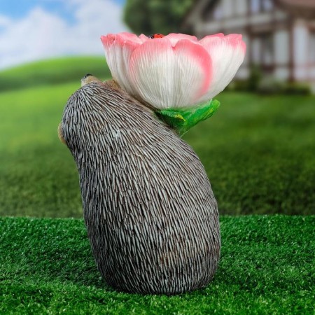 Garden figure "Hedgehog with flower" 25x17cm-2