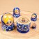 Matryoshka 5 puppet "Nina" blue, 13cm, manual painting.