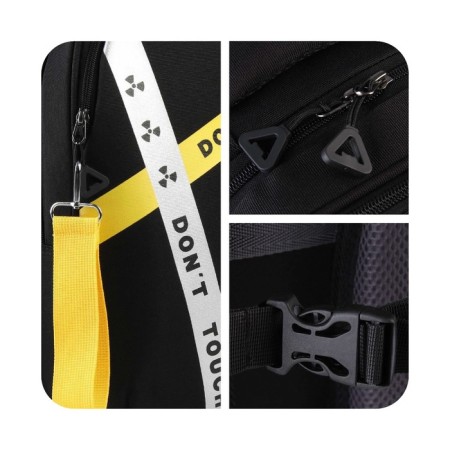 School backpack, ergonomic back Art Hype Dont Touch, 39x32x14 cm-5