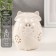 Ceramics candlestick for 1 candle "fox" white 7.5x7.5x11 cm