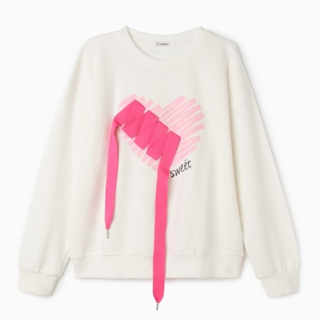 Female sweatshirt, white color, size 44-48-1