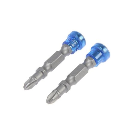 Bits double-sided tundra, steel S2, round magnesite limiter, PH2 x 50 mm, 2 pcs.-2