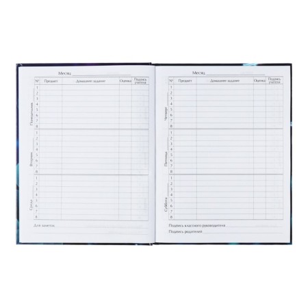Universal diary for grades 1-11, Neon, solid cover 7BC, glossy lamination, 40 sheets-7