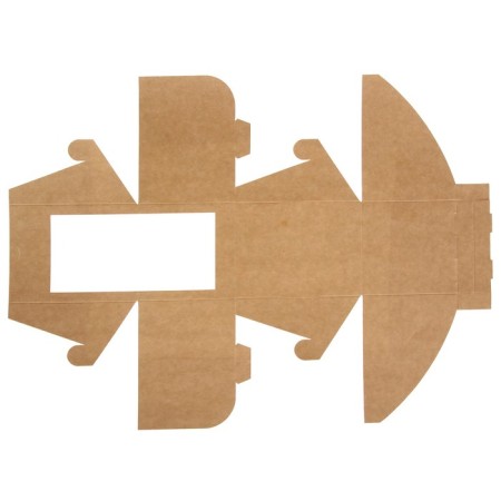 Packaging for one cupcake with a window, craft, 12.5 x 9.5 x 9.5 cm-2