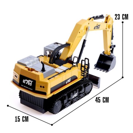 Excavator Radio -controlled "construction", movable bucket, with metal elements-1