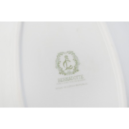 Oval Bernadotte dish, decor "Wild rose, gold layer", 24 cm-1