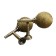 Hook for curtains KS100 CAPPIO, one -rod, bronze color, 2 pcs