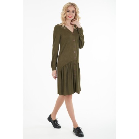 Women's dress, size 42, khaki color-6