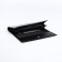 Women's wallet on the button, black color