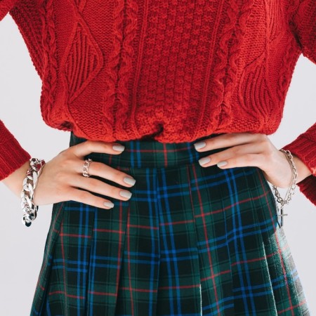 Bracelet Metal “Chain” Two threads cross, color silver, 17 cm-5