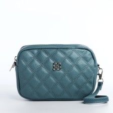 Bag Cross-Bodi with a zipper, blue color
