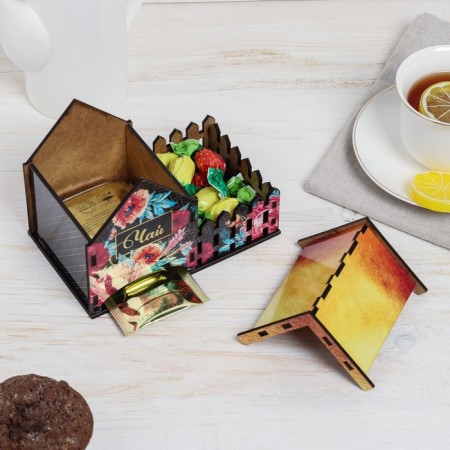 Tea house "Flowers", 10.5x12 cm-1