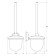 Holder with a toilet ruff with a lid, matte crystal, chrome, fbs
