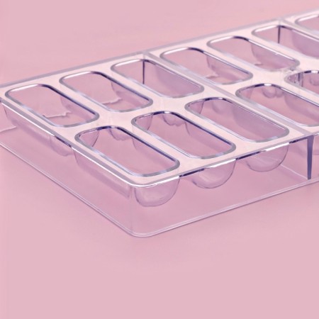 Form for chocolate and sweets Konfinetta "Bank", 28 × 14 cm, 18 cells, color transparent-2