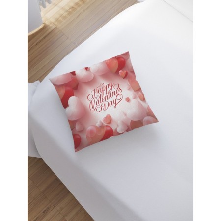 Pillowess decorative "Feast of hearts", on a zipper, size 45x45 cm-1