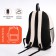 Young backpack from textiles on lightning, 3 pockets, beige color