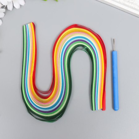 Quilling set of 160 strips 0.5 cm wide, "Flowers" tool 20x8.7 cm