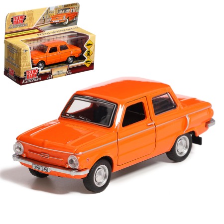 Metal machine "Zaporozhets", inertia, doors, trunk, 12 cm, orange opening