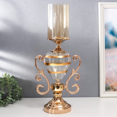 Summary metal, glass per 1 candle "Extraordinary Cup" Gold 55x14x23 cm-1