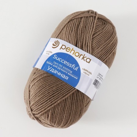 Yarn "Successful" 50% wool, 50% acrylic 250m/100g (274-gray-beige)-1