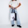 Chopper for a child for a girl without a fastener, black/white color