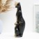 Figure "Cat with a kitten" black in gold, 21x7x7cm