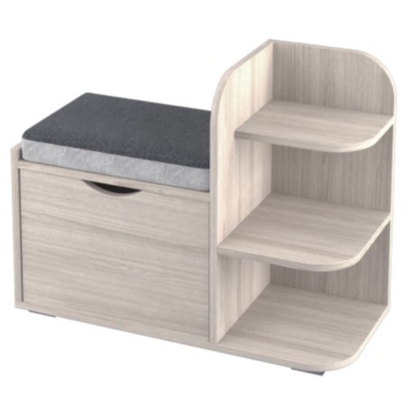 Tumbing-banquet "Mila", 802 × 350 × 636 mm, color ash shimo light / gray