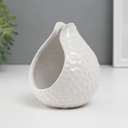 Ceramics candlestick per 1 candle "Pomegranate" d = 4.5 cm white 10x10x11.5 cm-2